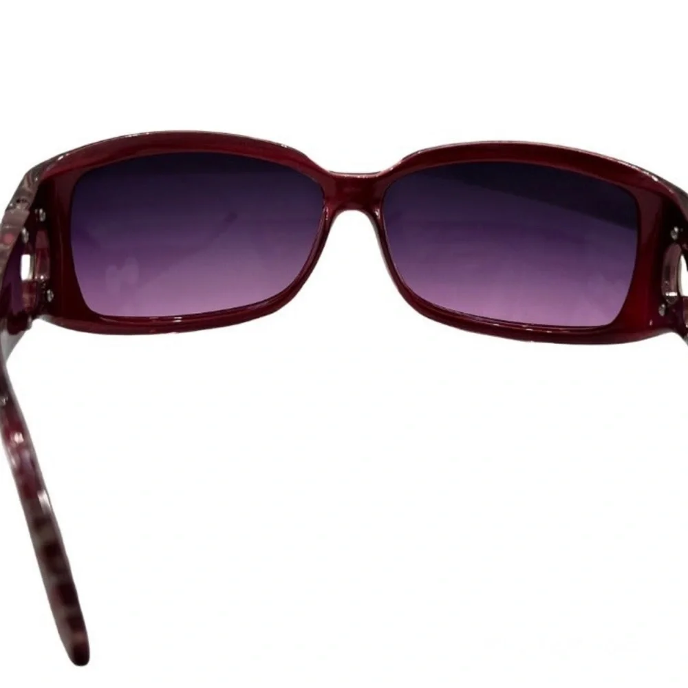 GC METALLIC BURGUNDY COLOR WRAP AROUND SUNGLASSES